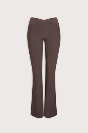 DayFlex Soft Wrap Yoga Pant - Mocha Brown