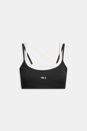 DayFlex Double Layer Sports Bra - Black / Ivory