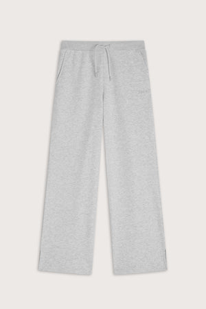 Peached Wide Leg Jogger - Grey Marl