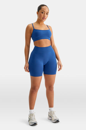 Sculpt Seamless Scrunch Shorts - Cobalt Blue