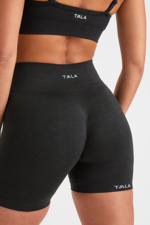 Sculpt Seamless Scrunch Shorts - Black Marl