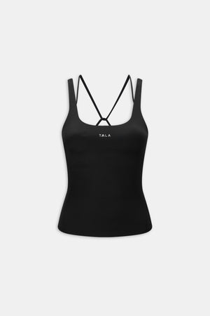 SkinLuxe Multi-Strap Sports Vest - Black