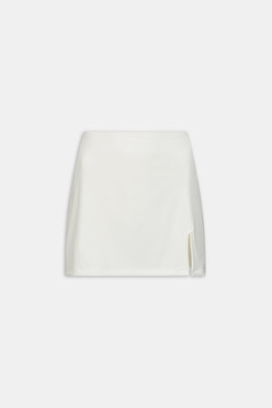 SkinLuxe Asymmetric Side Split Skort - Coconut Milk