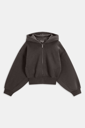 Cocoon Zip Through Hoodie - Americano