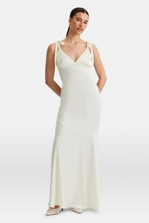 Silky Maxi Dress - Diamond White