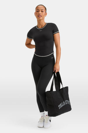 UltraLite Contrast Stitch Active T-Shirt - Black